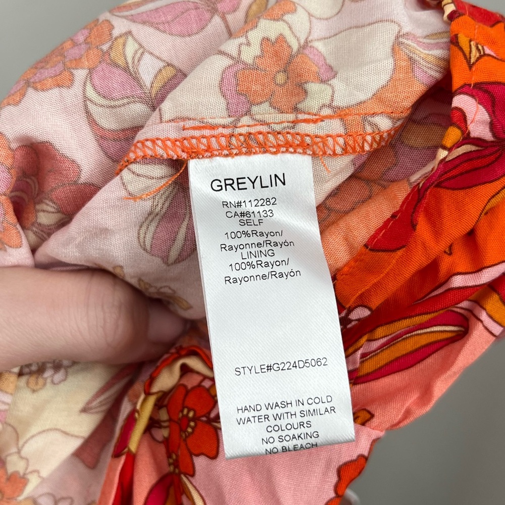 Anthropologie Adelyn Rae Floral 3/4 Sleeve Dress - Picture 9 of 10